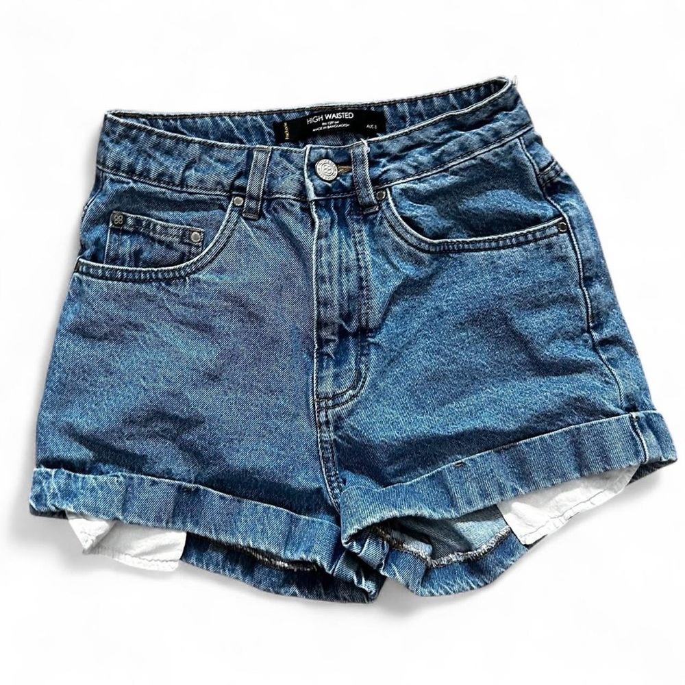 Factorie high waisted blue denim shorts Size 2 US (8 AUS)